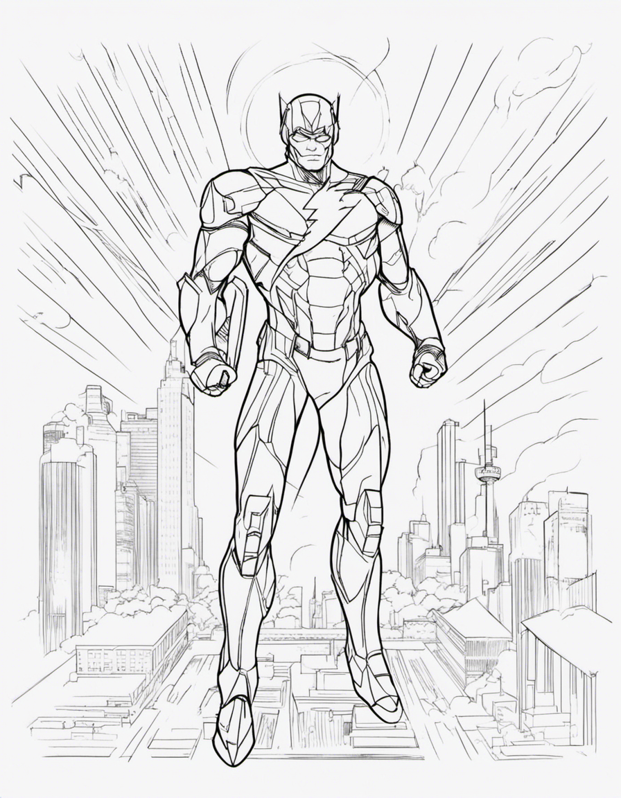 realistic flash coloring page