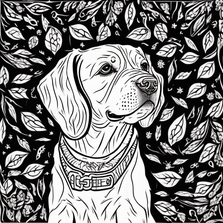 a cute dog coloring page