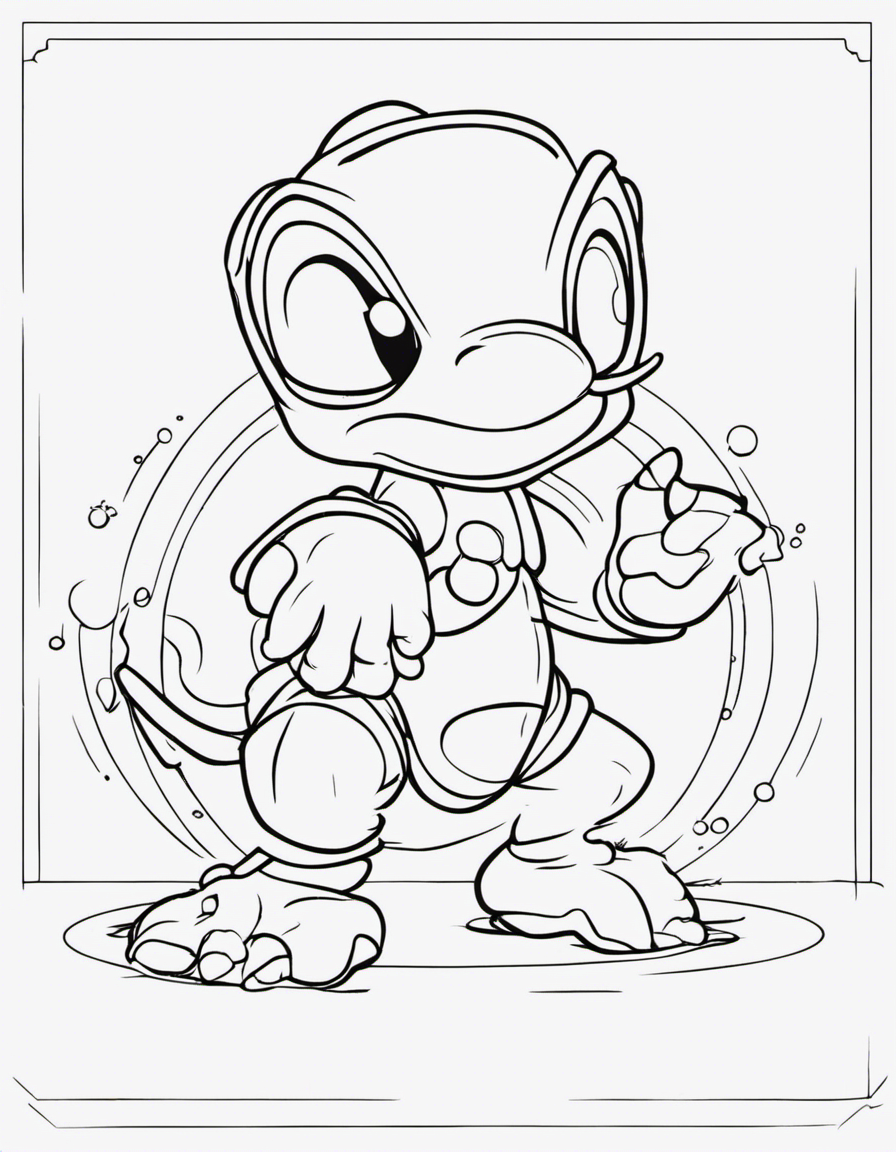 cartoon yoshi coloring page