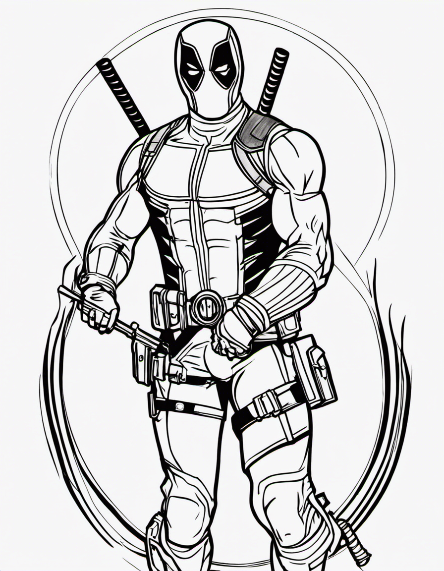 deadpool for adults coloring page