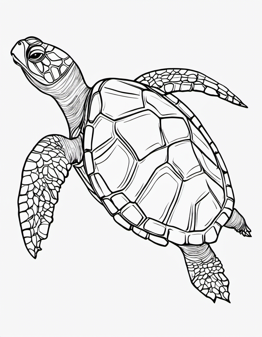 turtle for children coloring page