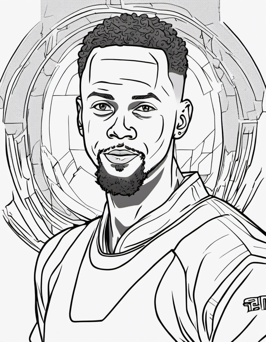 cartoon steph curry