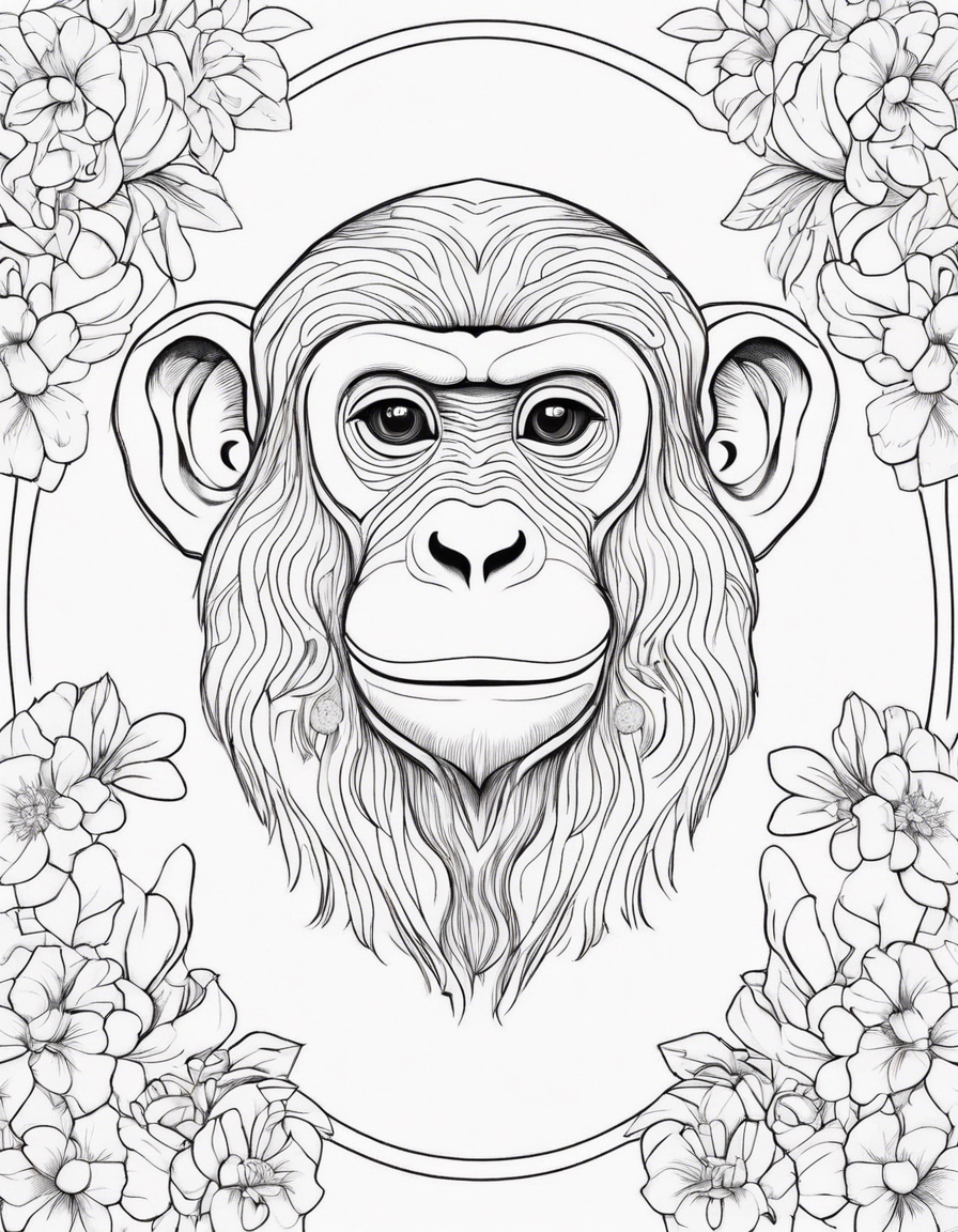 monkey coloring pages