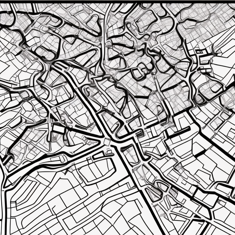 City map drawing
 coloring page