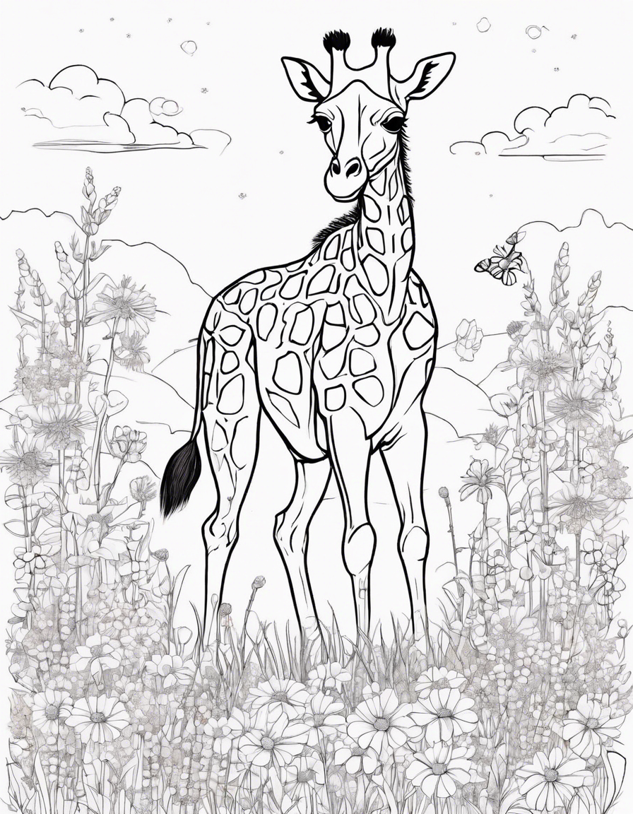 giraffe coloring pages