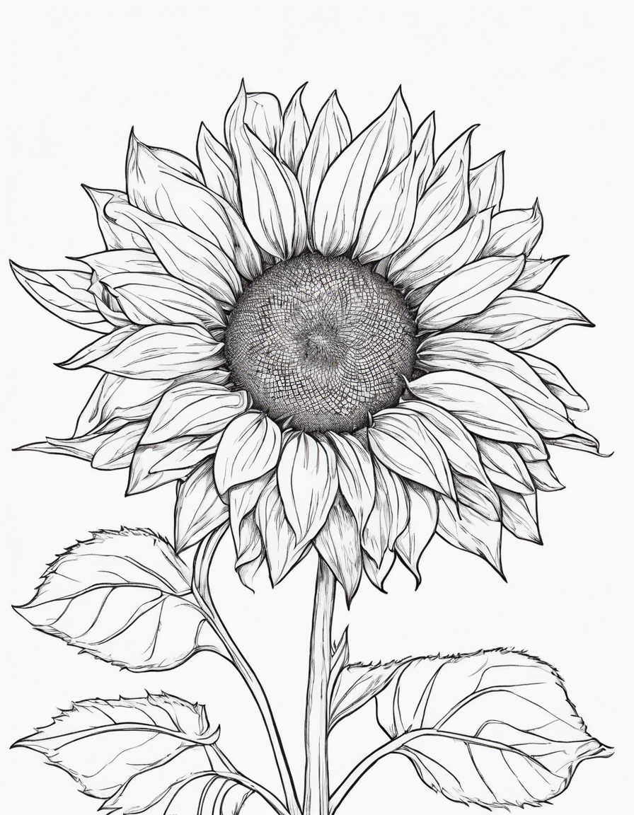 Sunflower  coloring page