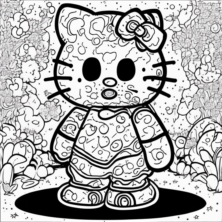 hello kitty coloring page