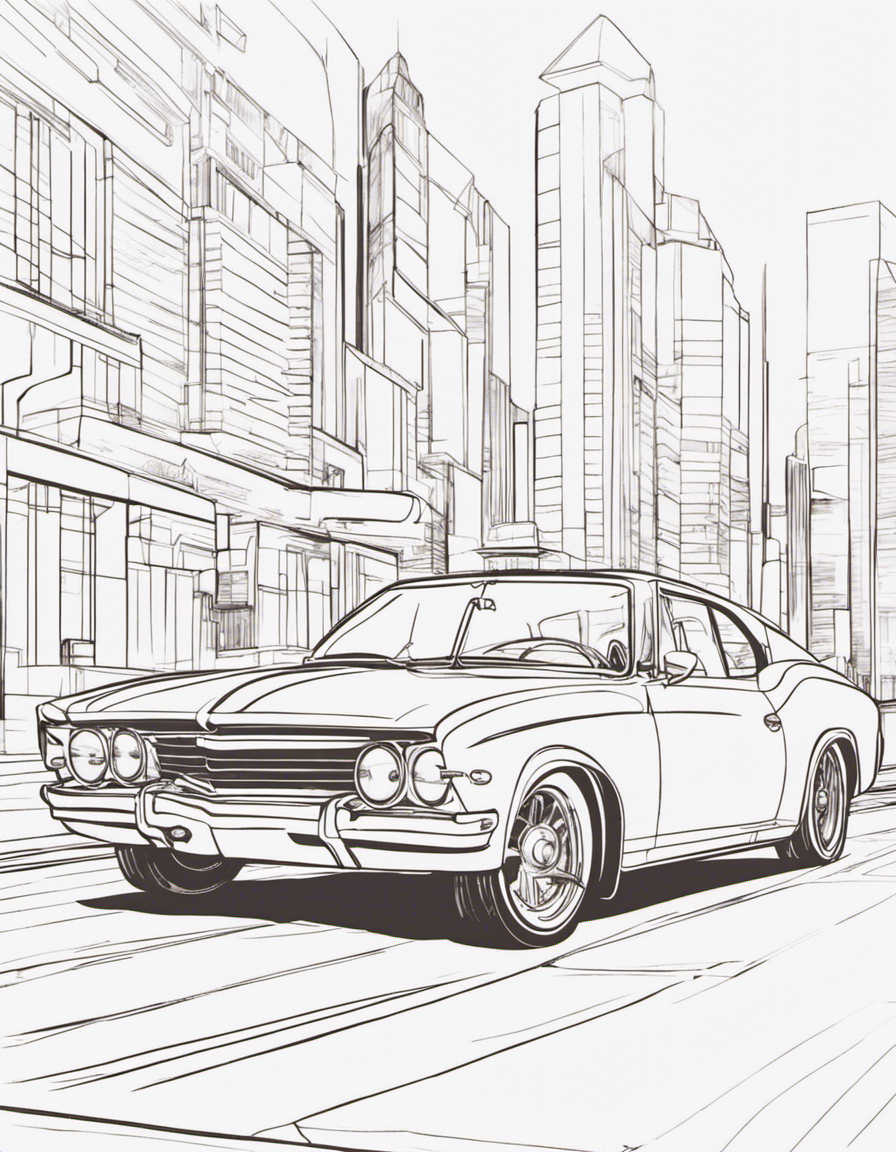 cartoon car coloring page