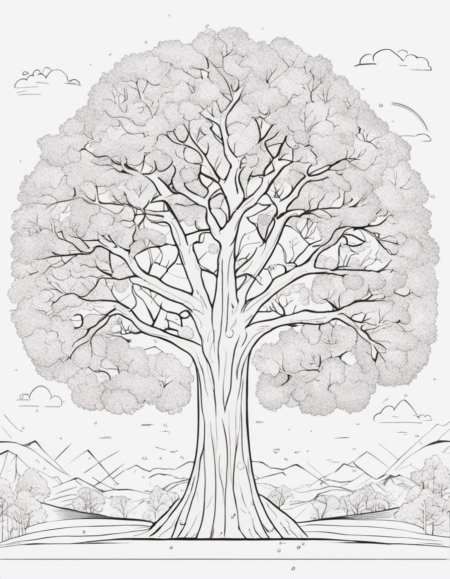 tree coloring page