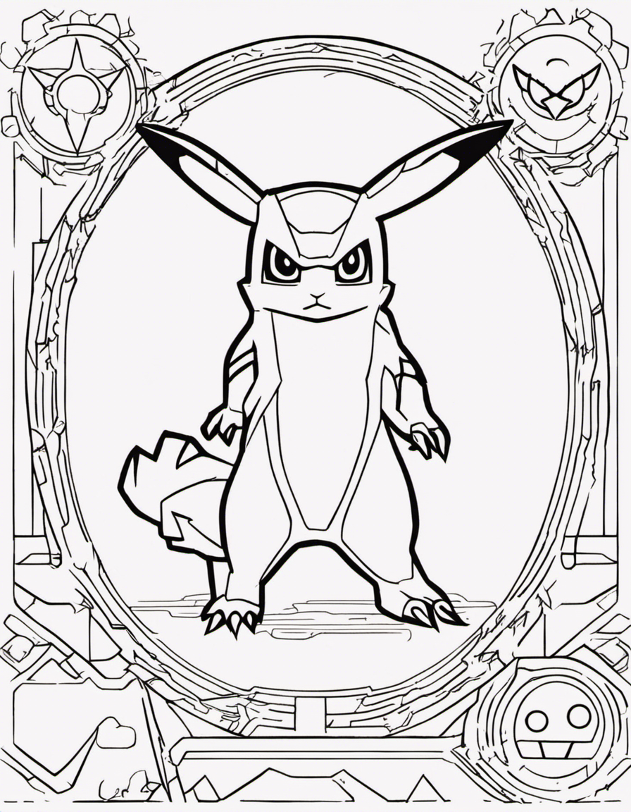 pokemon card coloring page