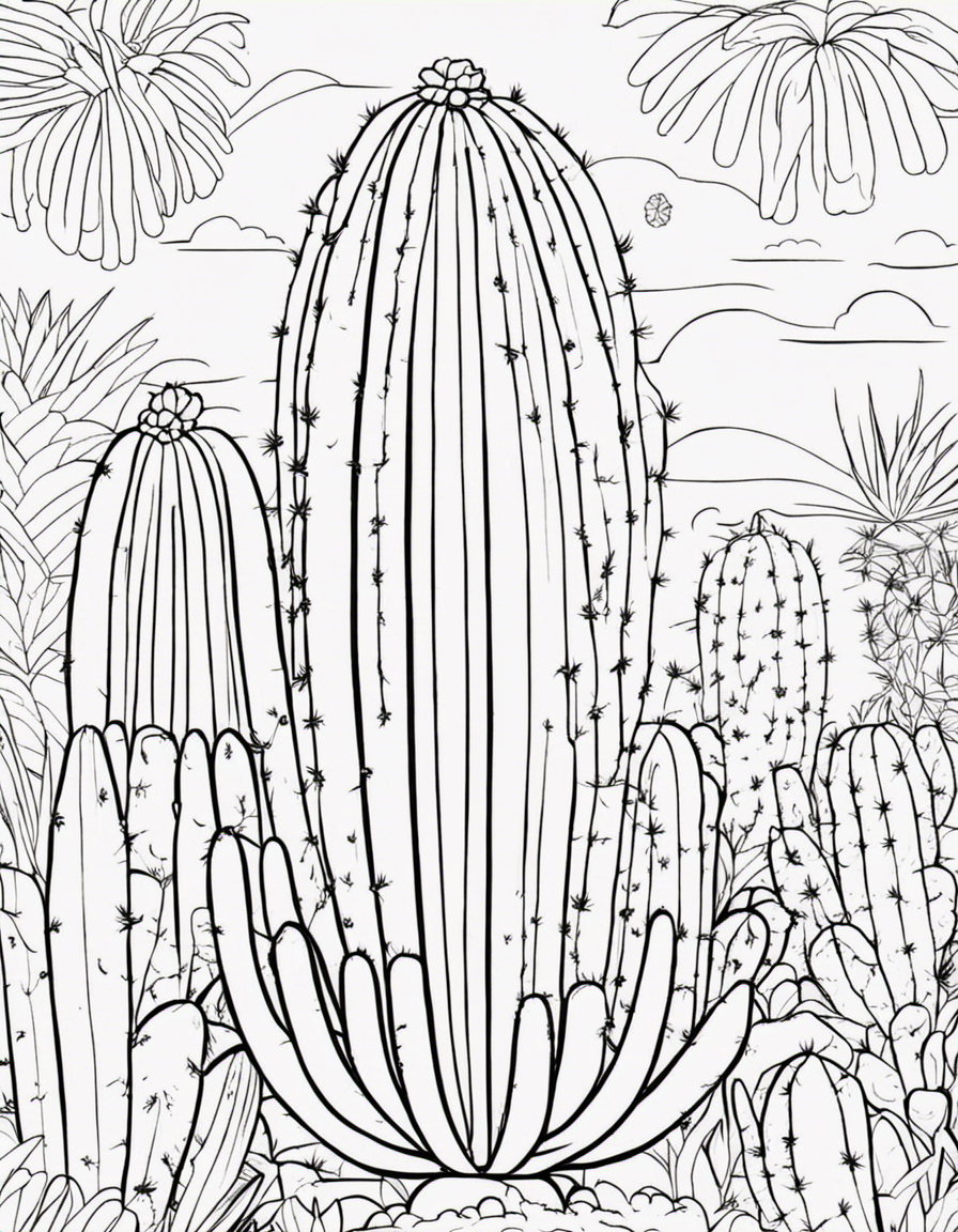 cactus coloring pages