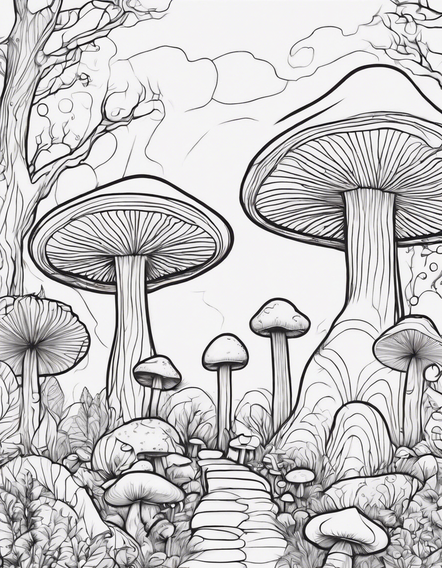 mushroom coloring pages