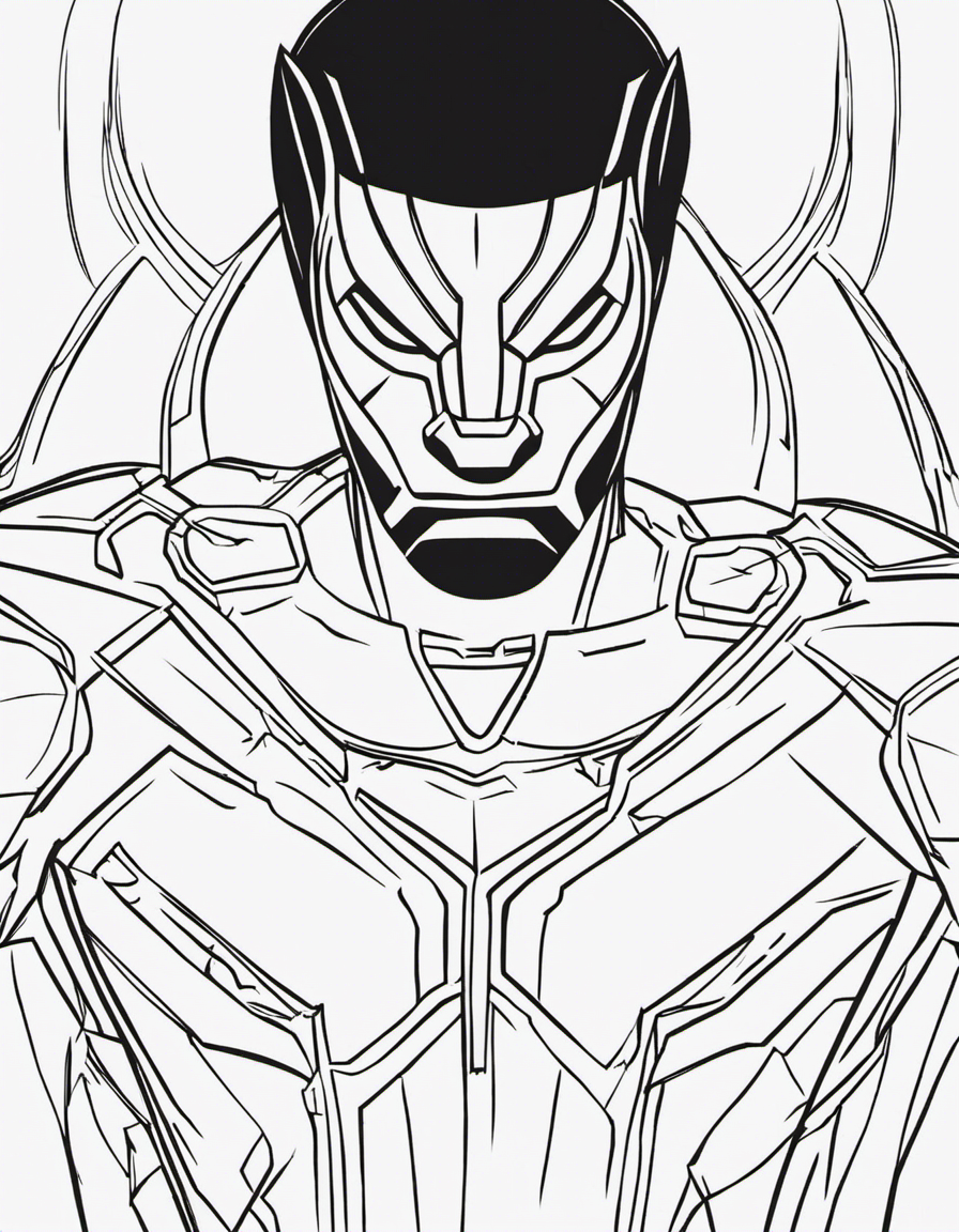 cartoon black panther coloring page