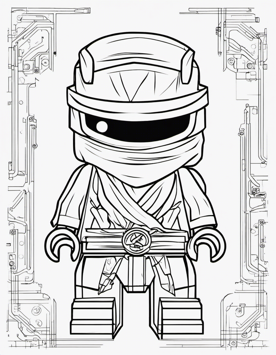 lego ninjago for children coloring page