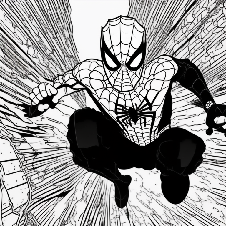 Spider man coloring page
