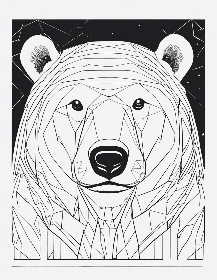 polar bear for adults coloring page
