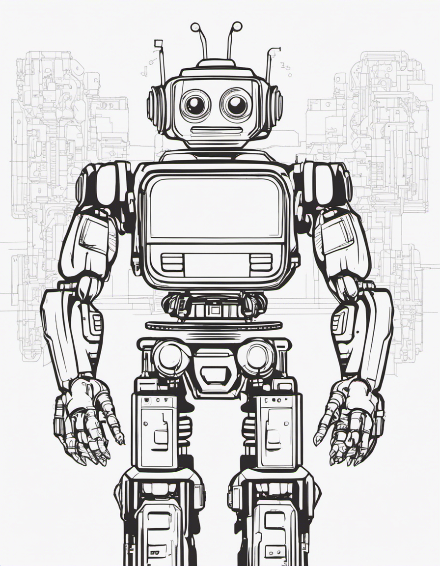 robot coloring pages