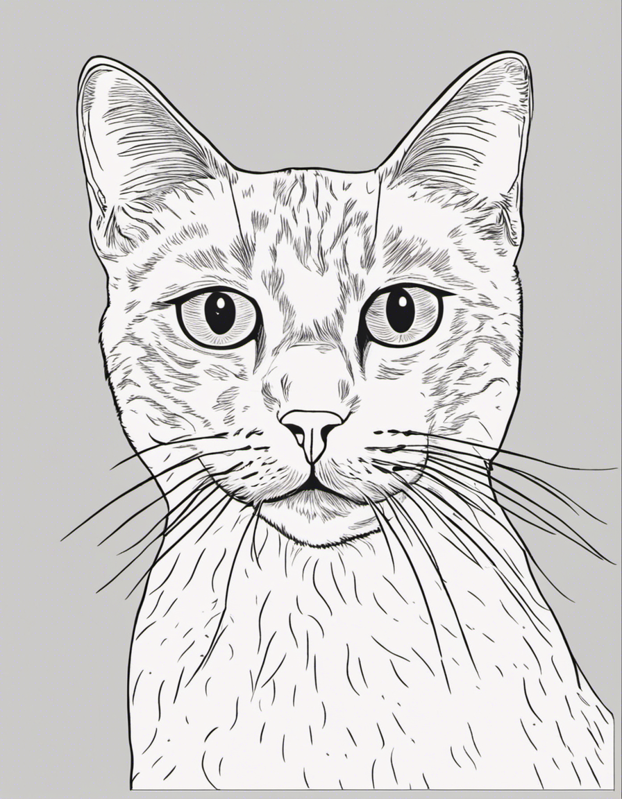 realistic pete the cat coloring page