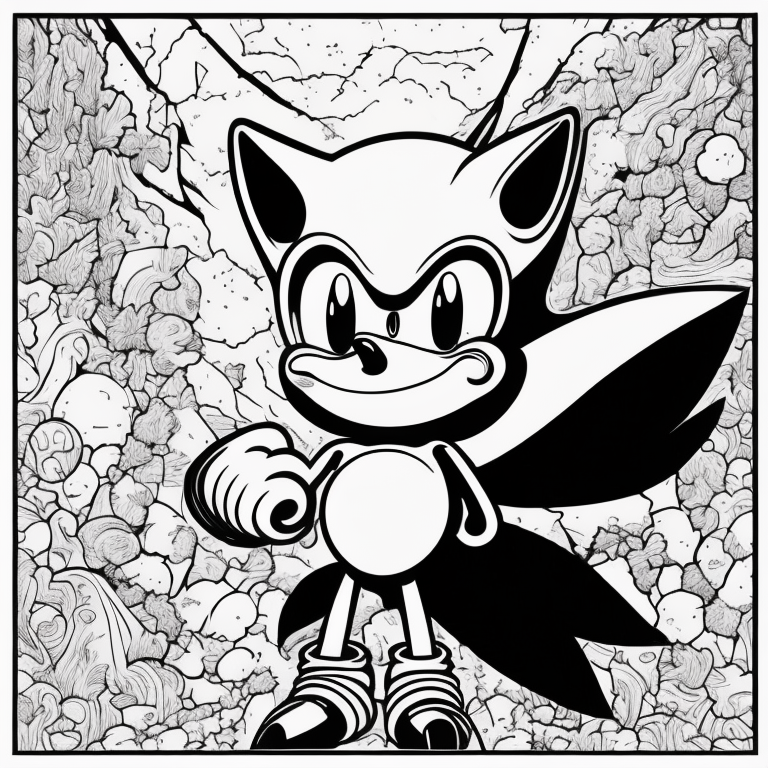 sonic coloring page