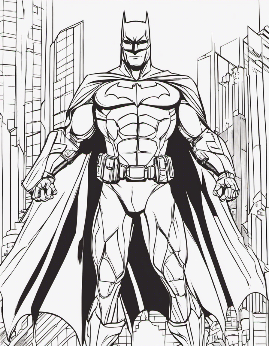 batman for adults coloring page