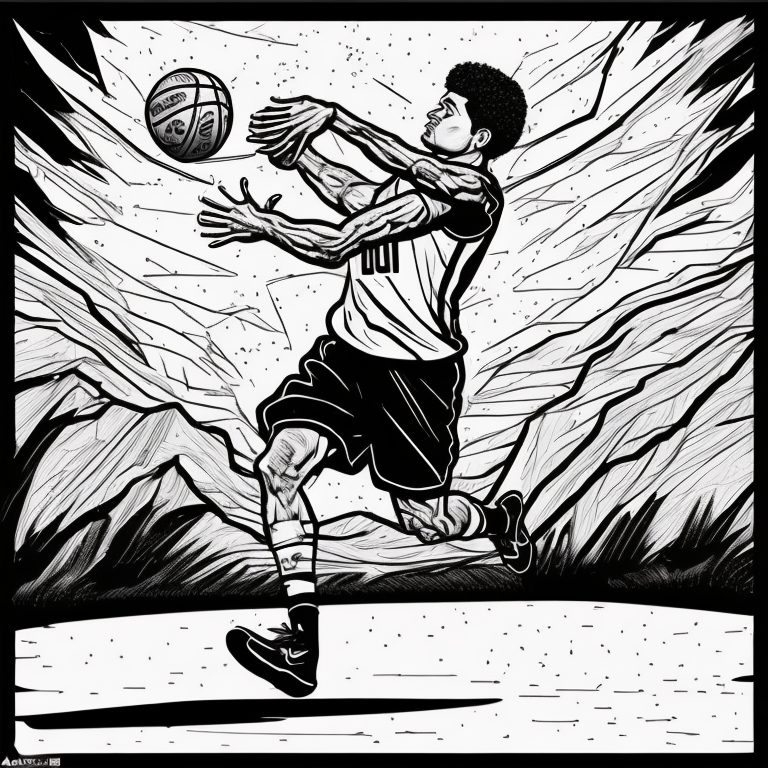 christian ronaldo playing basketball coloring page