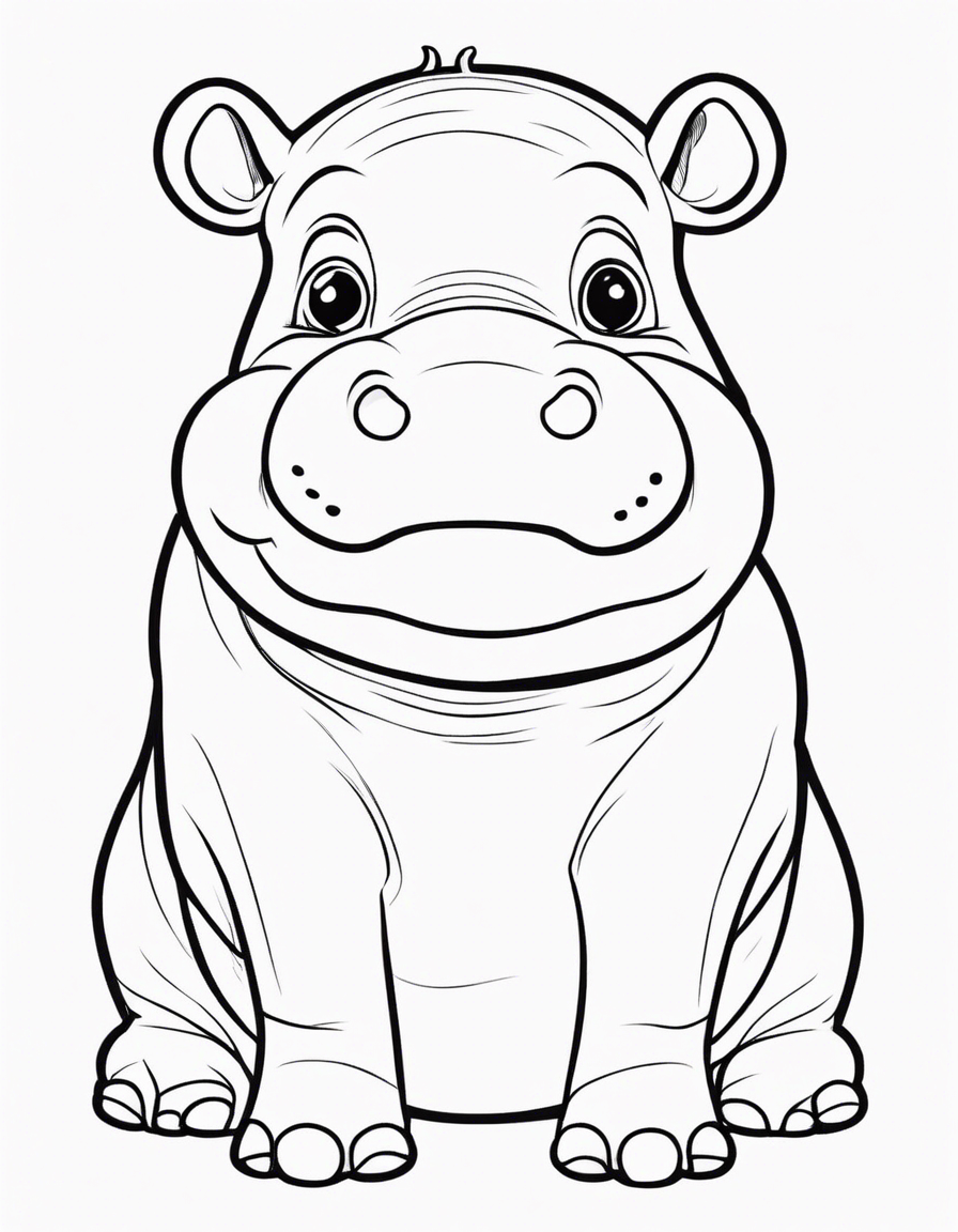 hippo coloring pages