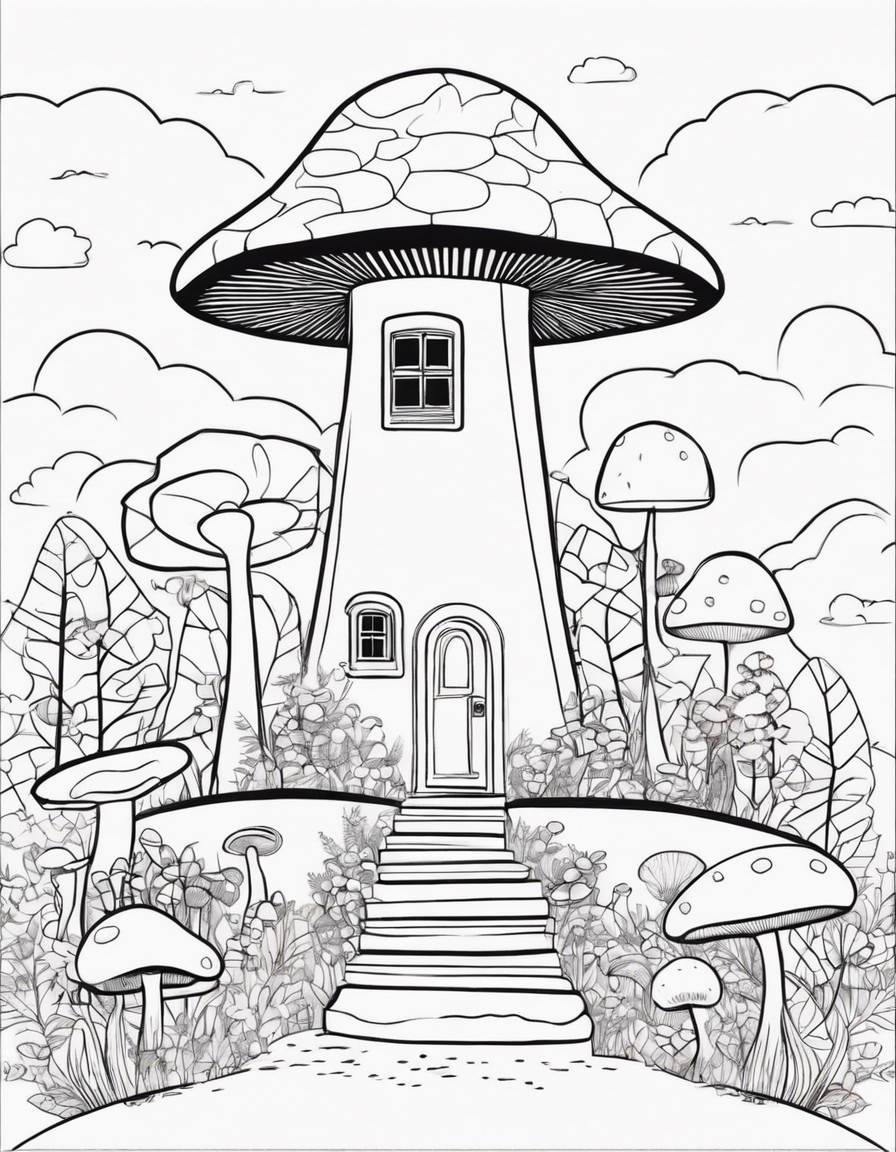 mushroom coloring pages