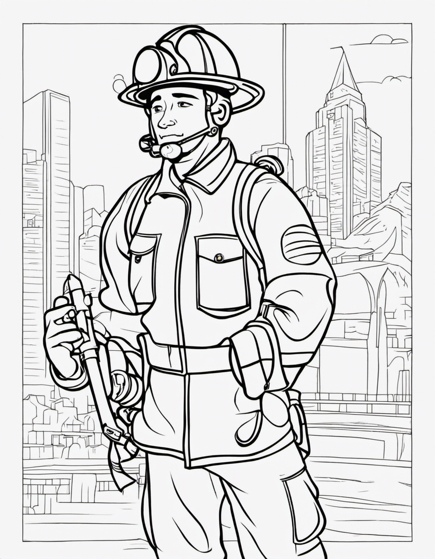 cartoon firefighter