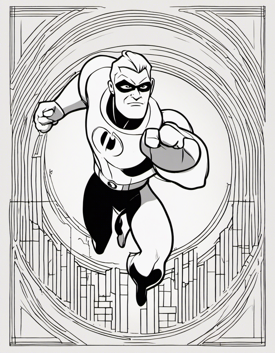 realistic incredibles coloring page