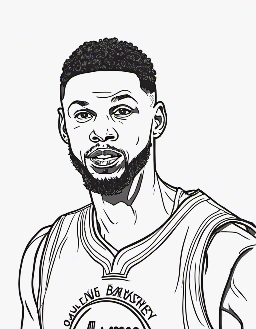 steph curry for adults coloring page