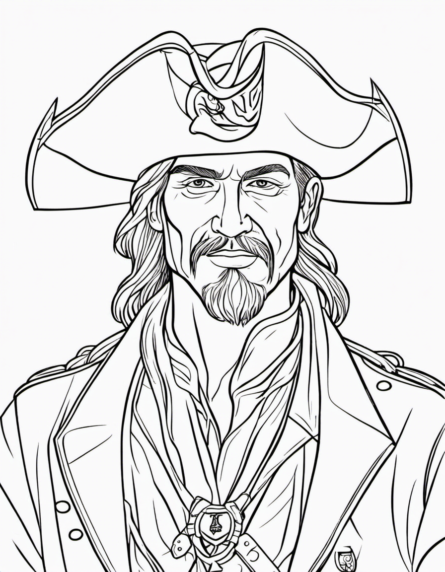 pirate for children coloring page