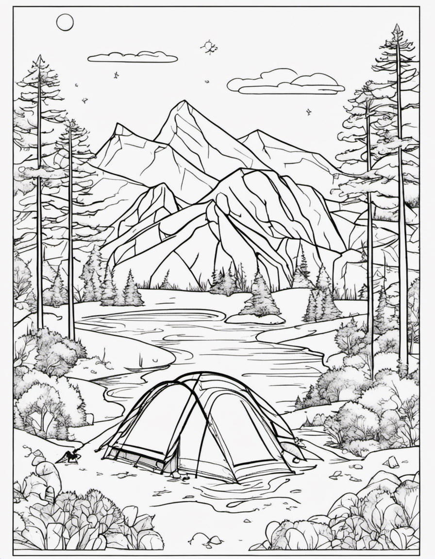 camping coloring pages