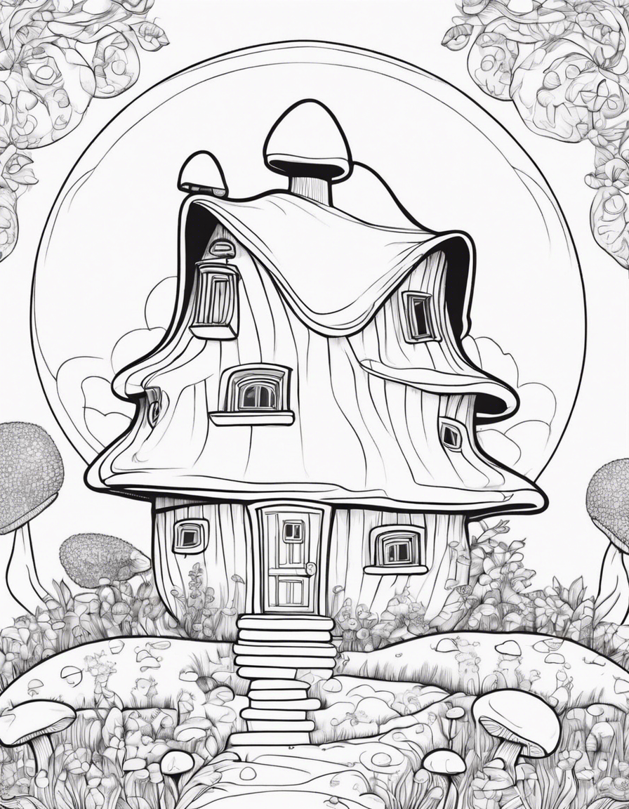 mushroom coloring pages
