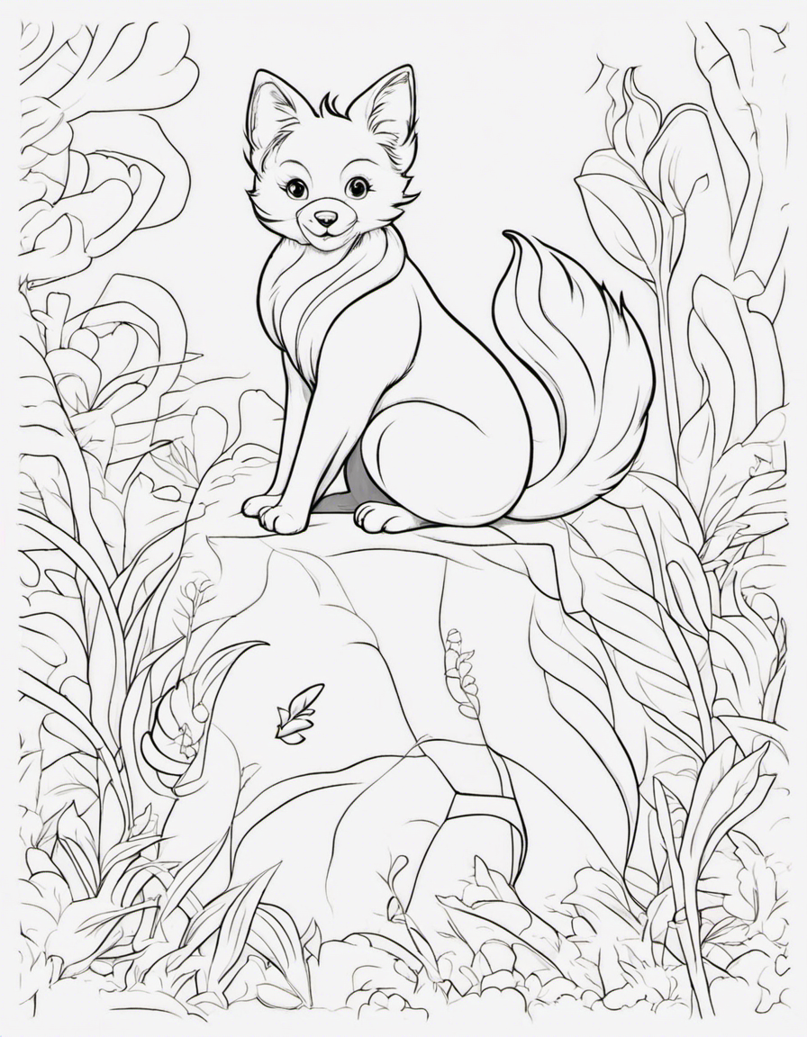 cartoon tails coloring page