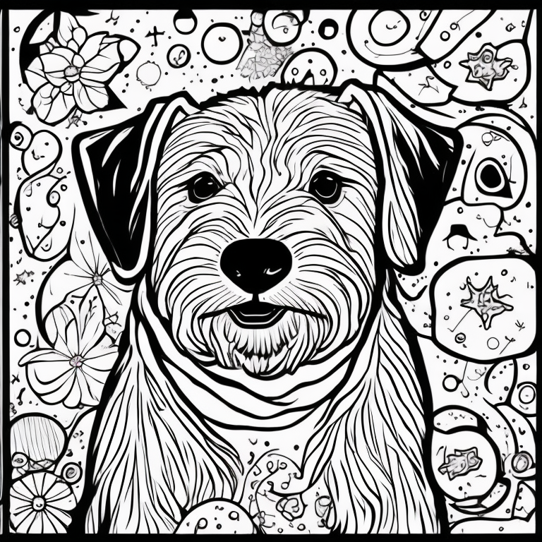 cachorro fundo branco para colorir coloring page