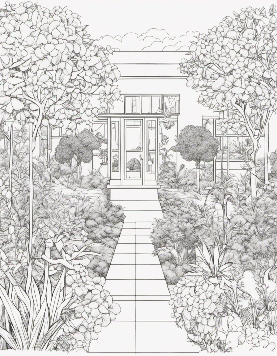 garden coloring page