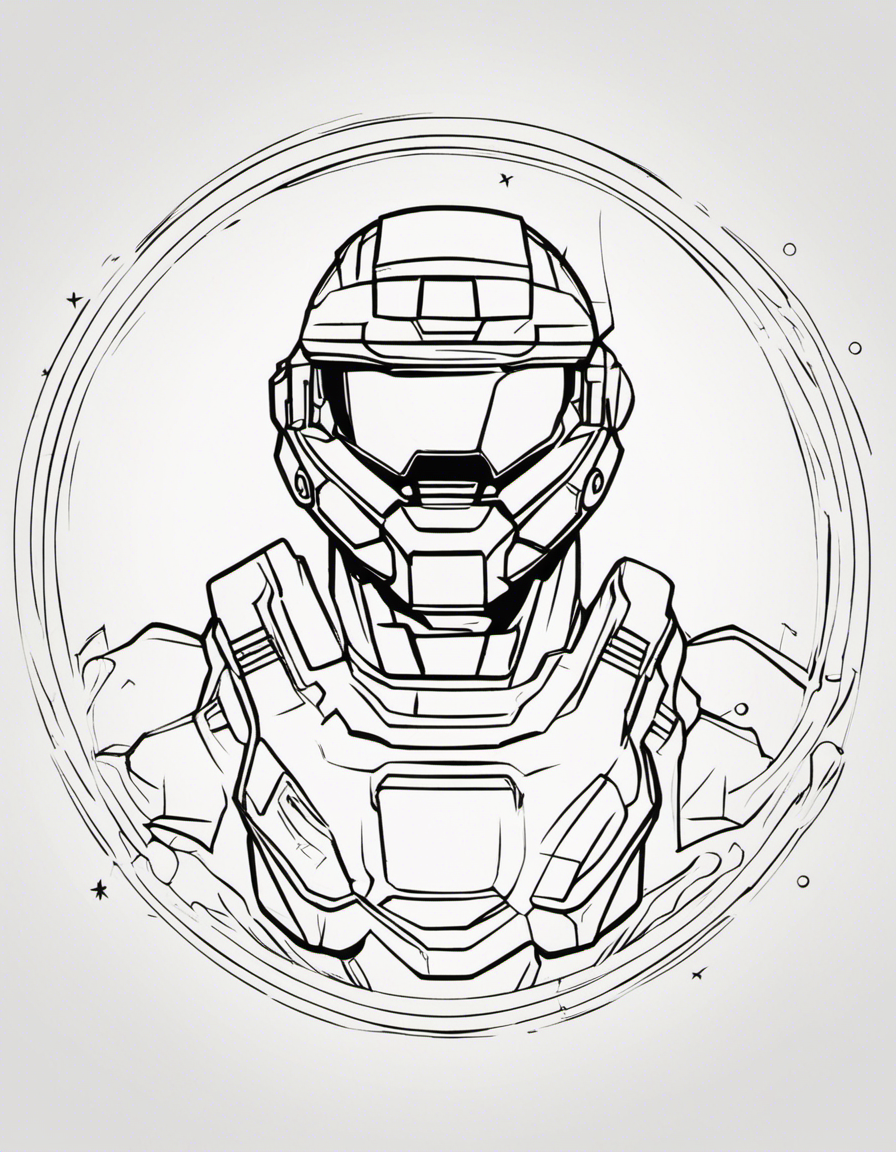 cartoon halo coloring page