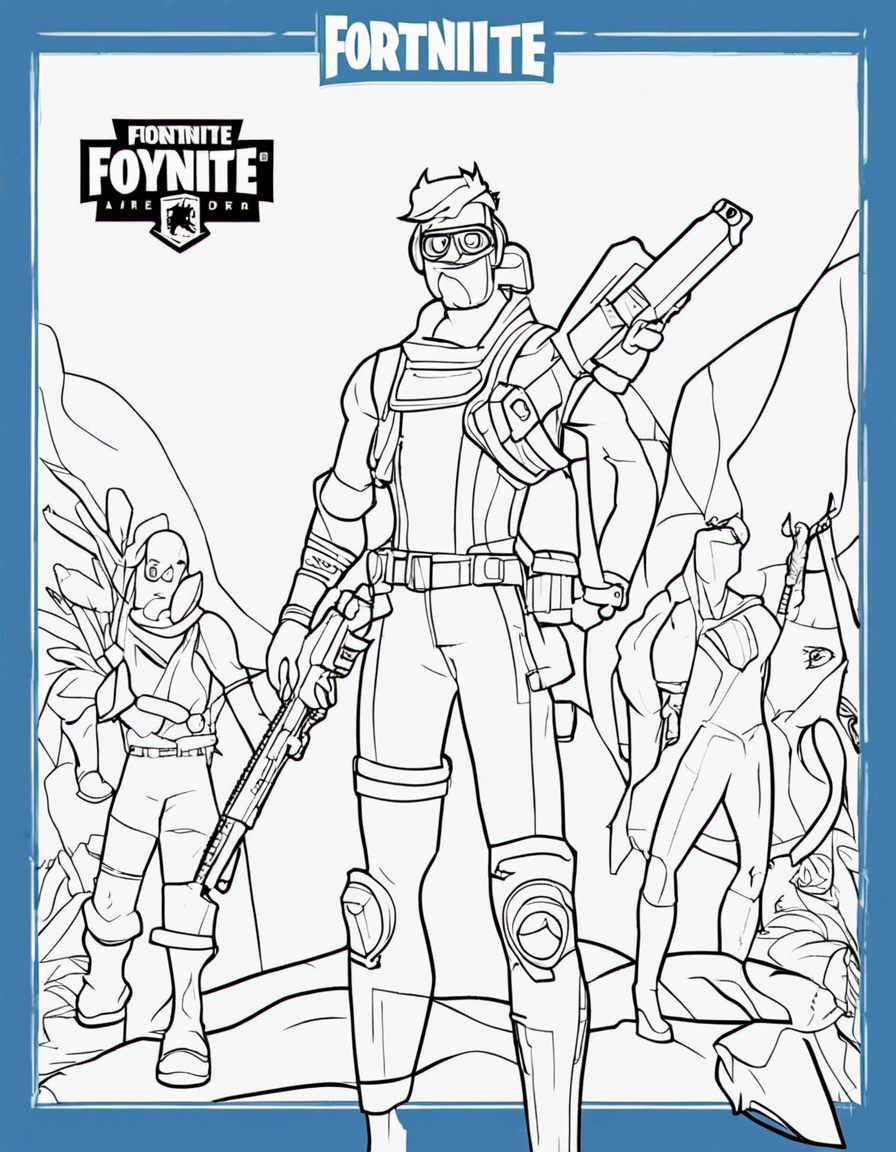 fortnite for children coloring page