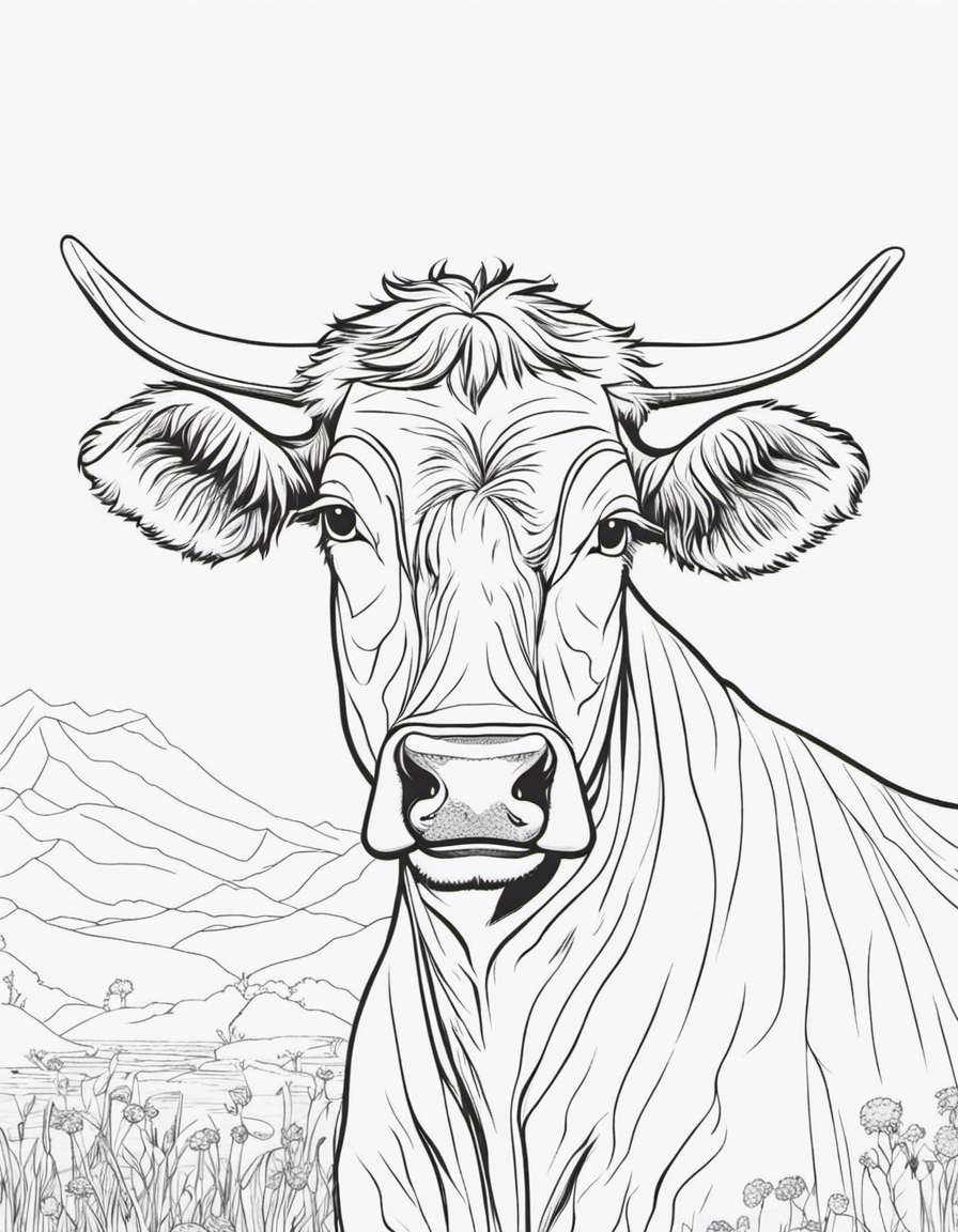 Cute Cow  coloring page