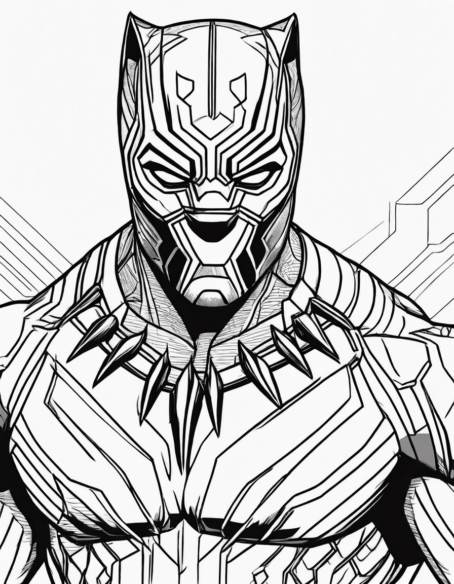black panther coloring pages