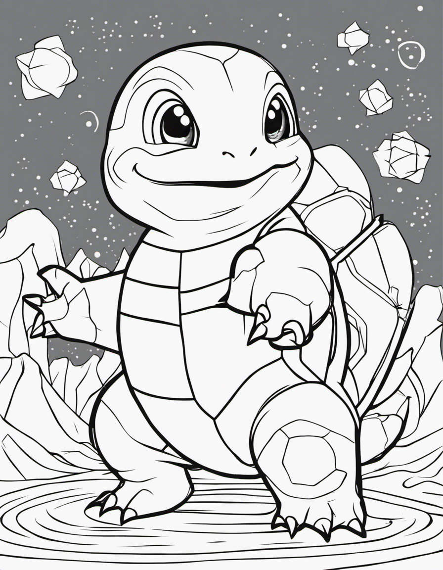 squirtle for children coloring page