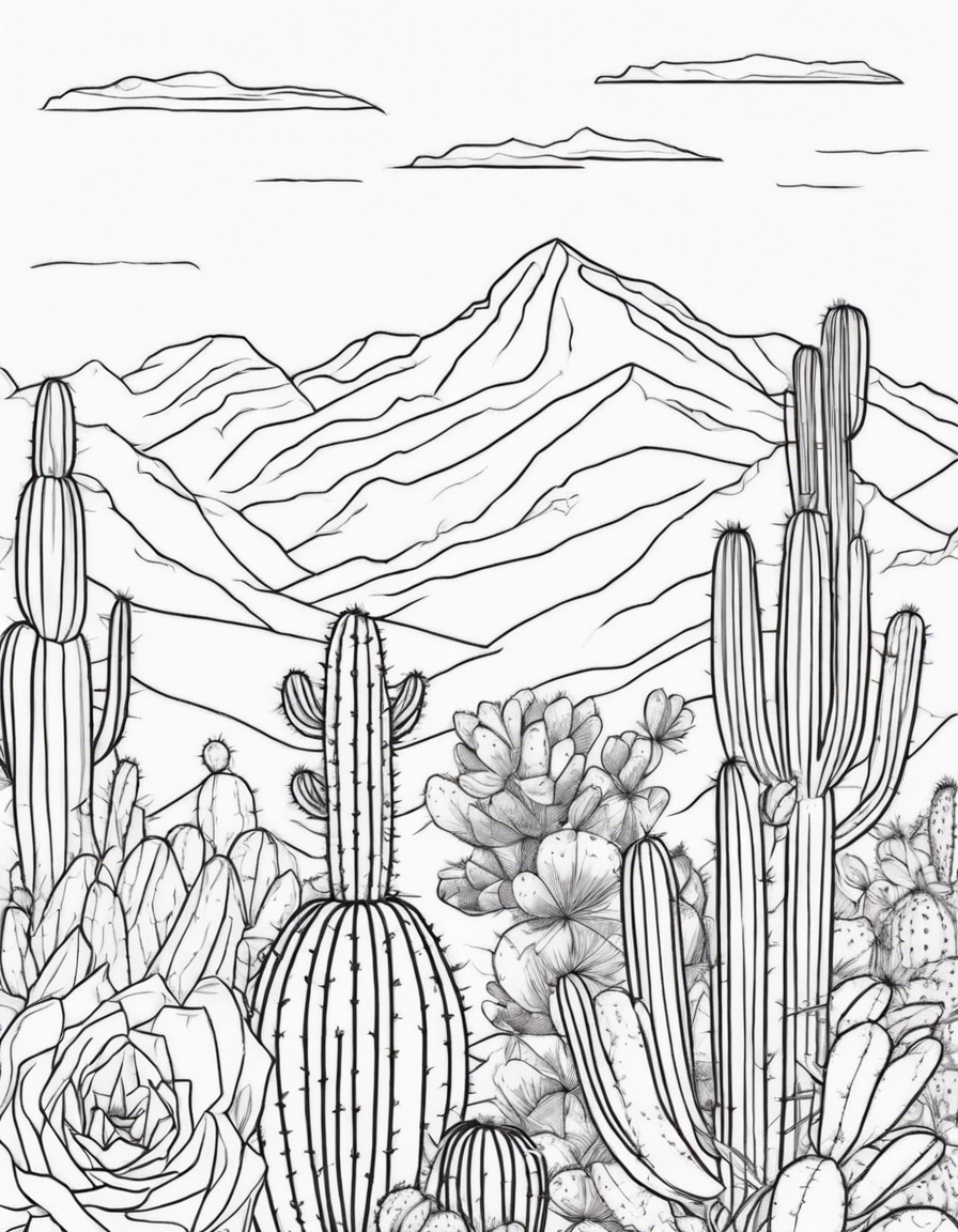 cactus coloring pages