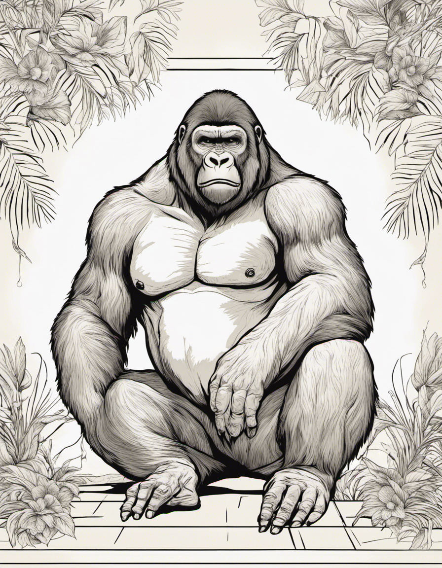 gorilla coloring page