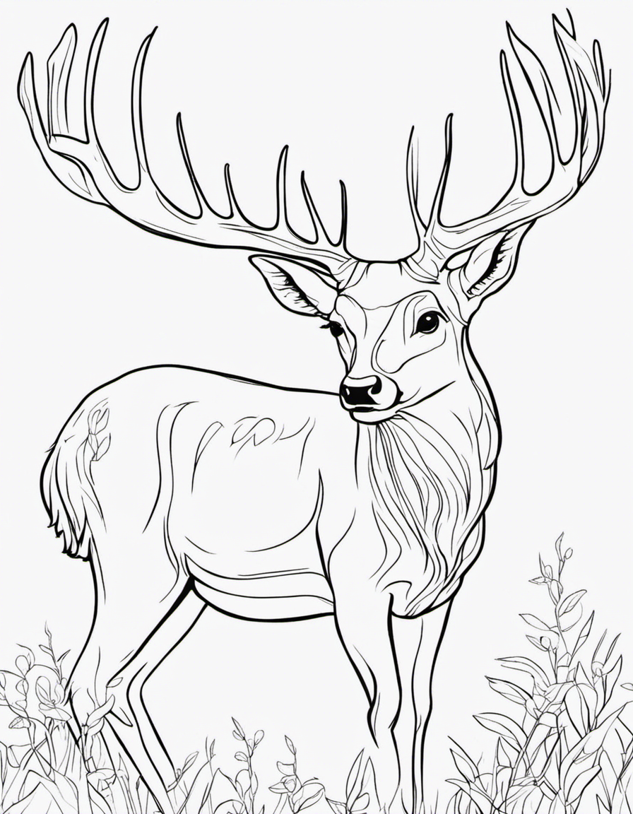 deer for children coloring page