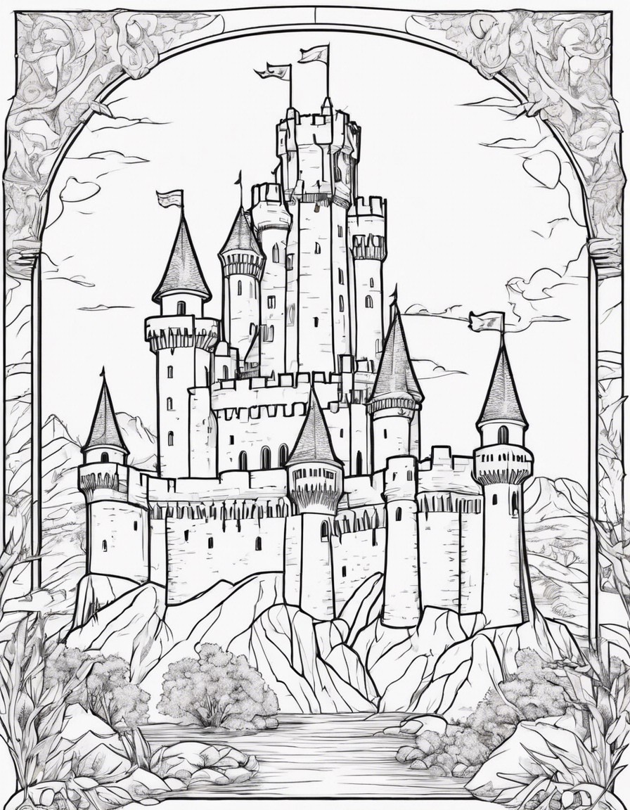 castle coloring pages