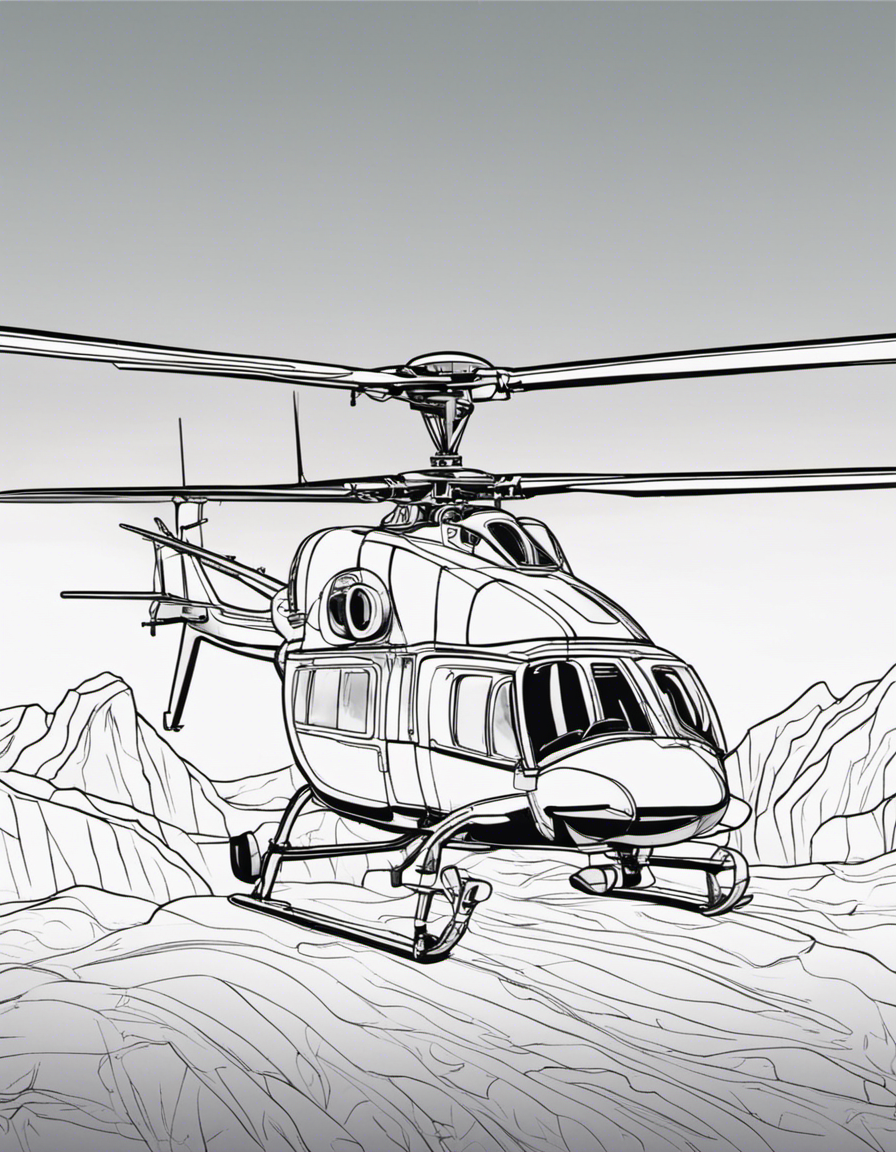 helicopter coloring pages