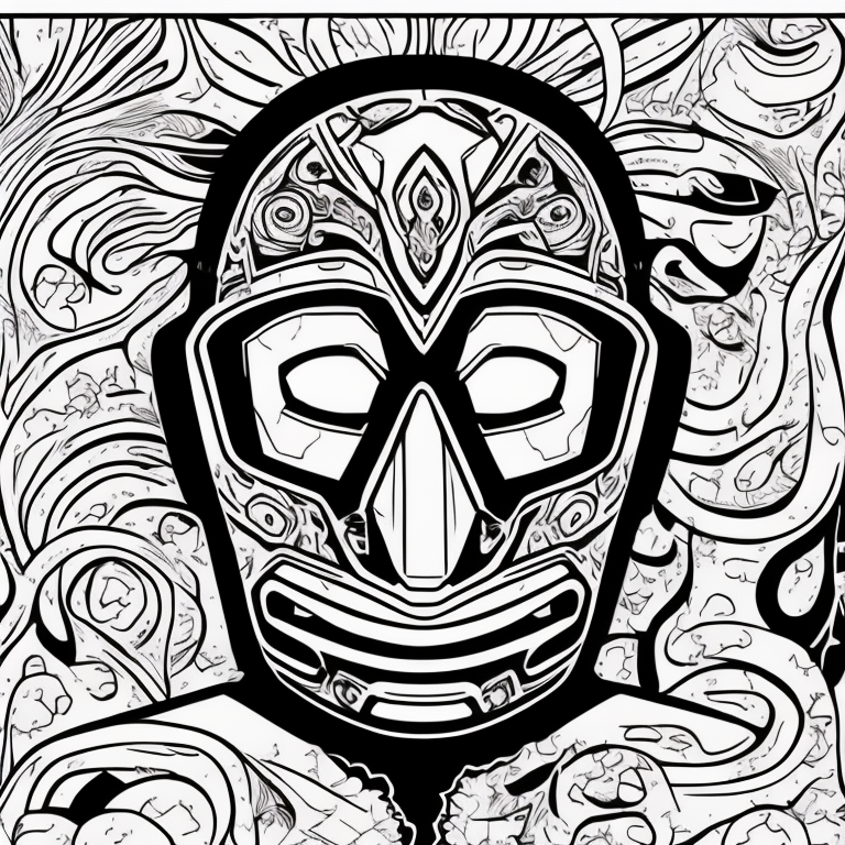 Mask coloring page