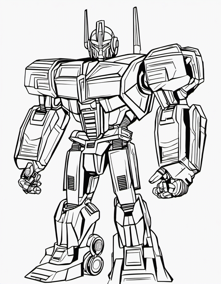 transformers for children coloring page