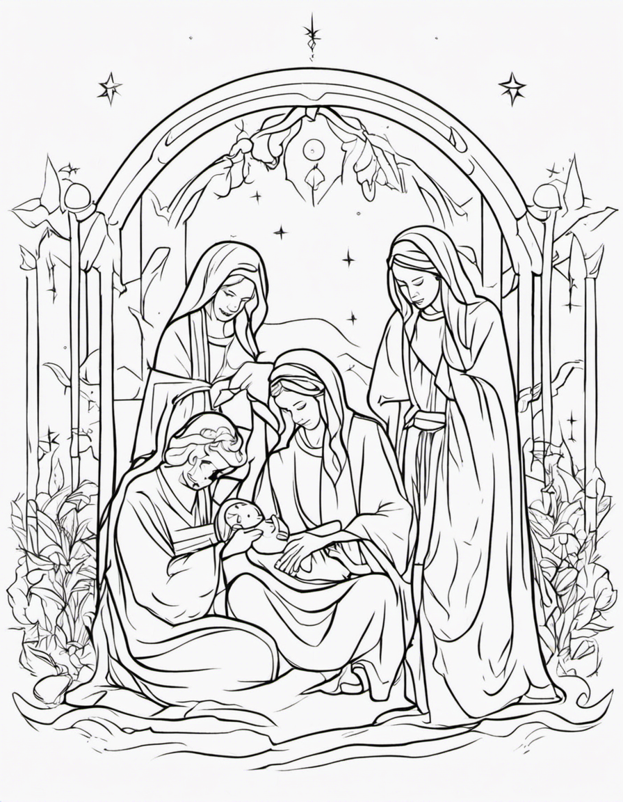 nativity coloring page