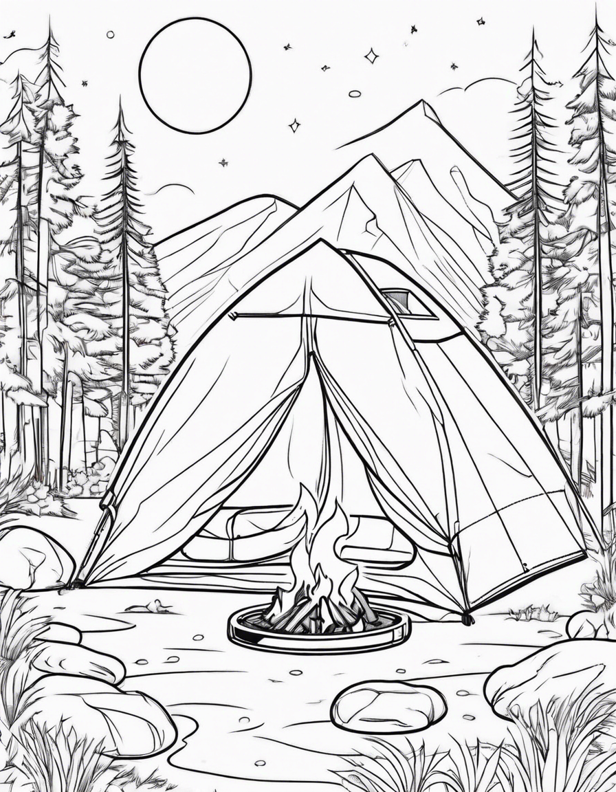 camping coloring pages